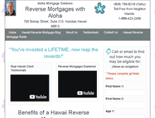 Tablet Screenshot of alohamortgagesolutions.com